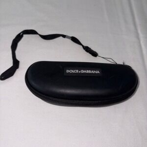 Dolce & gabbana black zip close sunglasses glasses case‎